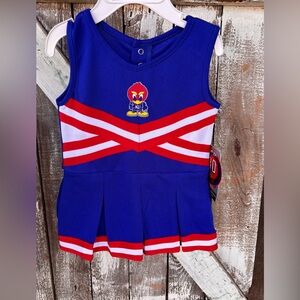 Kansas Jayhawks Cheer Dress Colosseum 6-12 Months NWT